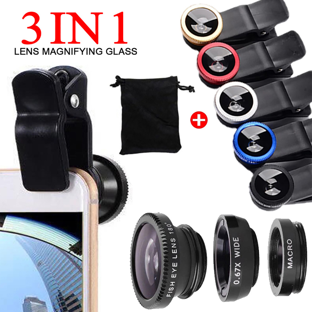 Fishing Camera - Universele 3-in-1 fisheye lens groothoek macro