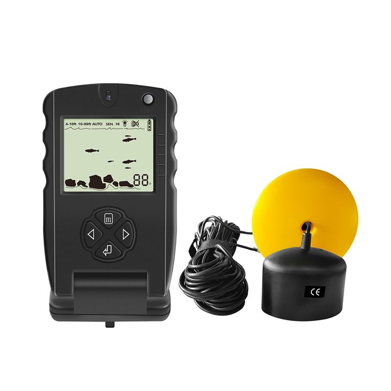 Fishing Depth Finder - Nieuwe draagbare viszoeker, ijsvissensor met alarmtransducer,