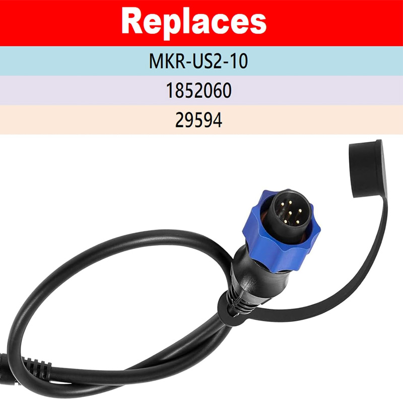 Fish Finder Transducer - 1852060 , 29594, MKR-US2-10 Sonar 2-adapterkabel