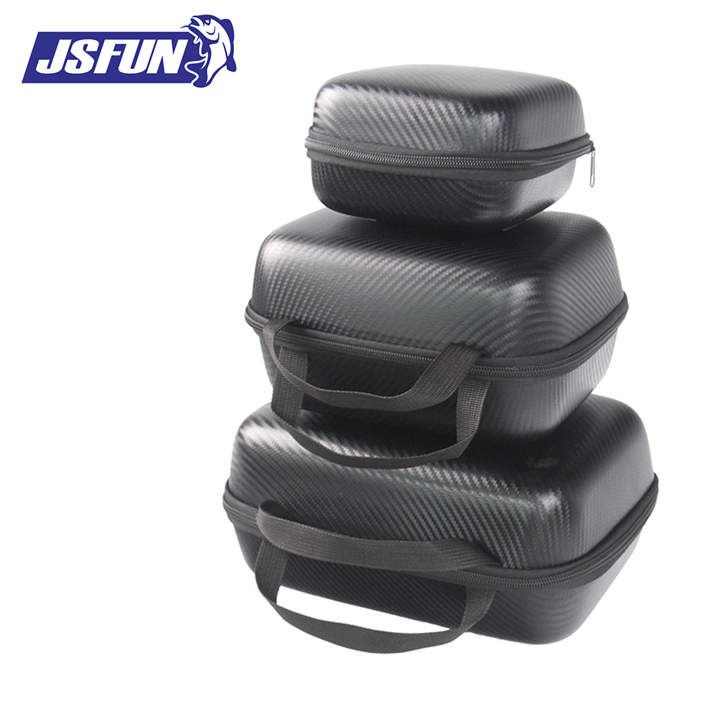 Fish Finder Case - JSFUN Visserijrolkoffer S/M/L PU Twill Textuur