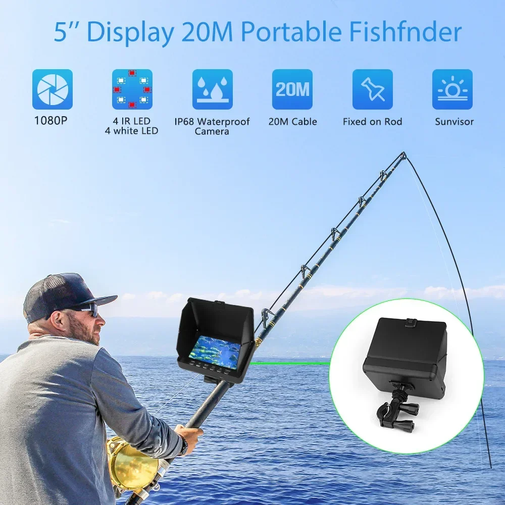 Fishfinder 5,0 inch LCD-scherm - Fishing Camera recensie en prijs