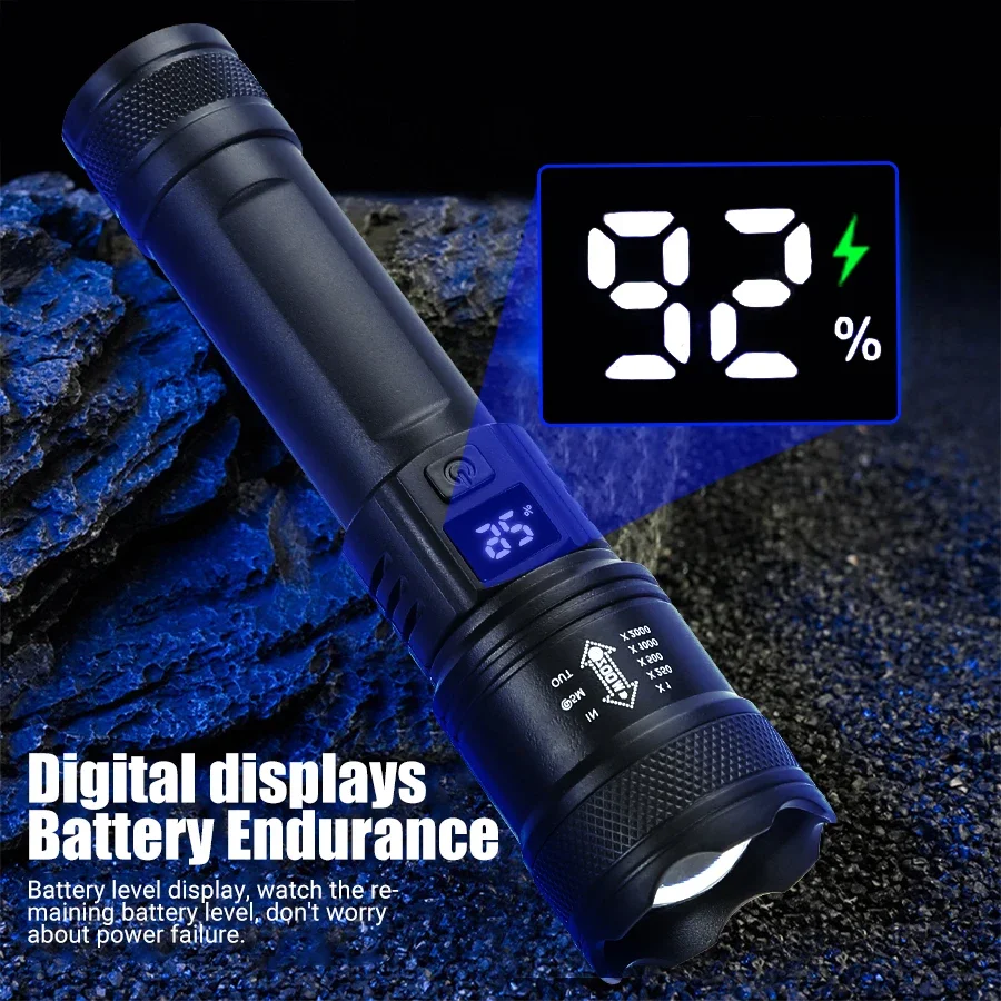9900lm Krachtige Led Zaklamp B - Fish Finder Battery recensie en prijs