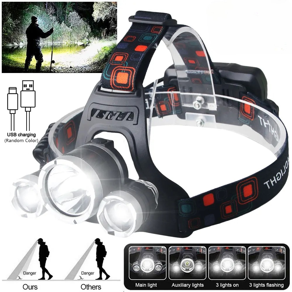 Krachtige LED-koplamp 18650 op - Fish Finder Battery recensie en prijs
